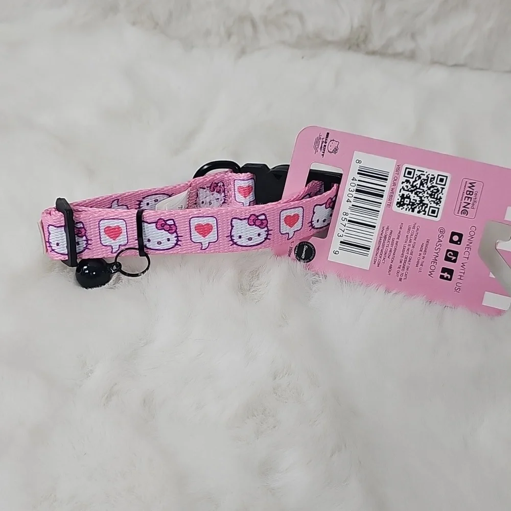 Hello Kitty Sassy Meow, breakaway adjustable collar Pink Size Medium
